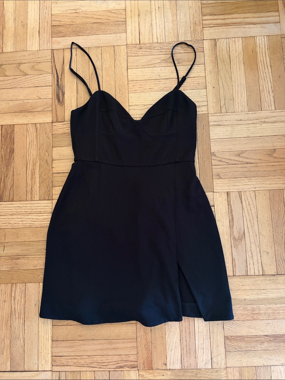 NBD Classic Black Spaghetti Strap Mini Dress